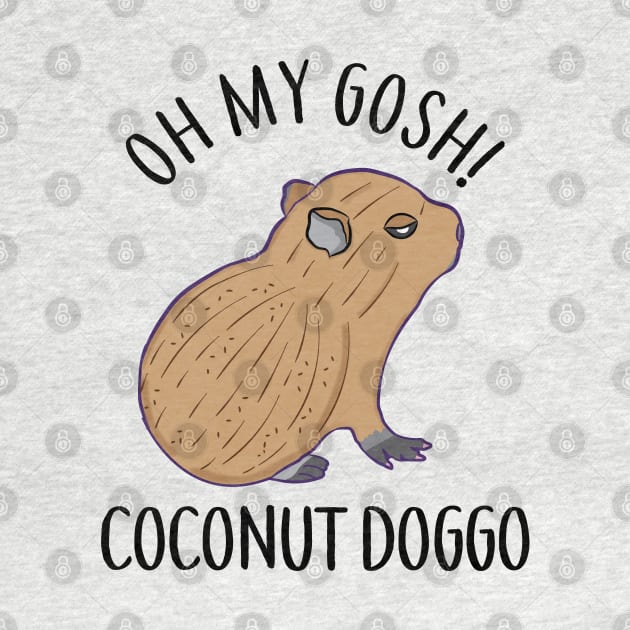 O My Gosh Coconut Doggo Cute Kawaii Baby Capybara Meme by alltheprints